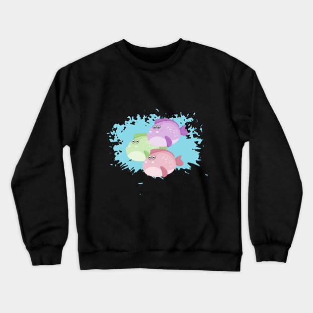 fat fish aquatics Crewneck Sweatshirt by Explore The Tropics